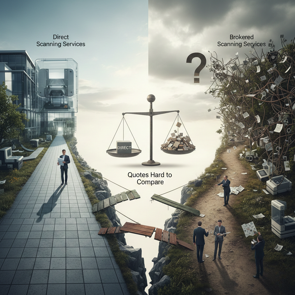 Direct vs Brokered Document Scanning Services